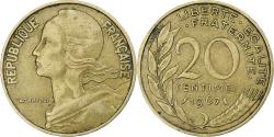 World Coins - France, 20 Centimes, Marianne, 1967, Paris, Aluminum-Bronze, , KM:930