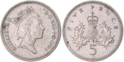 World Coins - Coin, Great Britain, Elizabeth II, 5 Pence, 1990, , Copper-nickel