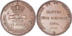 World Coins - France, Token, Union et Force, Fête Nationale, Nantes, 1851, , Bronze