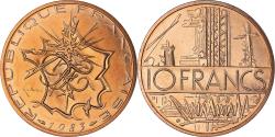 World Coins - Coin, France, Mathieu, 10 Francs, 1983, Paris, série FDC, Tranche B,