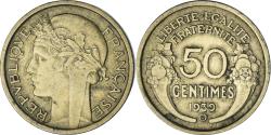 World Coins - Coin, France, Morlon, 50 Centimes, 1939, Bruxelles, , Aluminum-Bronze