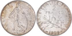 World Coins - Coin, France, Semeuse, 2 Francs, 1909, Paris, , Silver, KM:845.1