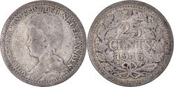 World Coins - Coin, Netherlands, Wilhelmina I, 25 Cents, 1915, Utrecht, , Silver