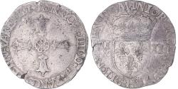 World Coins - Coin, France, Henri IV, 1/4 d'écu à la croix feuillue de face, 1591, La
