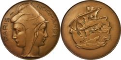 World Coins - France, Medal, Marianne, Paris-Normandie, 1987, Coeffin, , Bronze