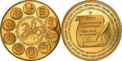 World Coins - France, Medal, la Constitution Européenne, Politics, 2005,