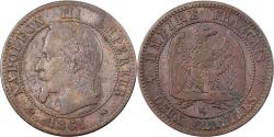 World Coins - France, Napoleon III, 2 Centimes, 1861, Bordeaux, Bronze, , Gadoury:104