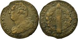World Coins - Coin, France, 2 sols françois, 2 Sols, 1792, Paris, , Bronze
