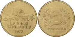 World Coins - Finland, 5 Markkaa, 1972, Aluminum-Bronze, , KM:53