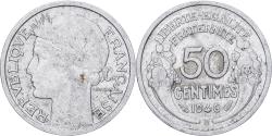 World Coins - France, 50 Centimes, Morlon, 1946, Beaumont le Roger, Aluminum,