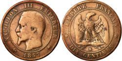 World Coins - Coin, France, Napoleon III, Napoléon III, 10 Centimes, 1857, Bordeaux