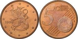 World Coins - Finland, 5 Euro Cent, 1999, Vantaa, Copper Plated Steel,