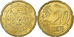 World Coins - Slovakia, 20 Euro Cent, 2009, Kremnica, , Brass, KM:99