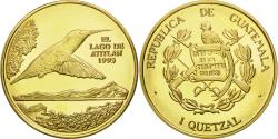 World Coins - Coin, Guatemala, Quetzal, 1995, Tower, , Gilt Alloy, KM:1b.1