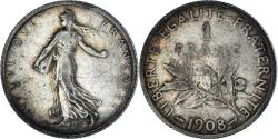World Coins - Coin, France, Semeuse, Franc, 1908, , Silver, Gadoury:467