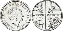 World Coins - Coin, Great Britain, 5 Pence, 2015