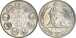 World Coins - France, Medal, Ecu Europa, Europe Assise, Politics, 1980, Rodier,