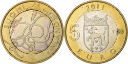 World Coins - Finland, 5 Euro, 2011, Vantaa, Bi-Metallic, , KM:161