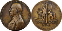 World Coins - France, Medal, Fête du Travail, 1942, Bronze, Turin,