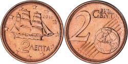 World Coins - Greece, 2 Euro Cent, 2011, Athens, , Copper Plated Steel, KM:182