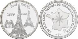 World Coins - France, Medal, Tour Eiffel, Silver,