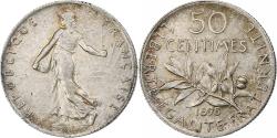 World Coins - France, 50 Centimes, Semeuse, 1898, Paris, Silver, , Gadoury:420