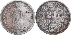 World Coins - Switzerland, 2 Francs, 1905, Bern, Silver, , KM:21