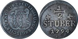 World Coins - Coin, German States, JULICH-BERG, Karl Theodor, 1/2 Stüber, 1794,