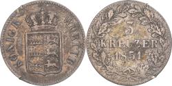 World Coins - Coin, German States, Guillaume I, 3 Kreuzer, 1851, , Silver