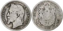World Coins - Coin, France, Napoleon III, Franc, 1867, Strasbourg, Large BB, , Silver