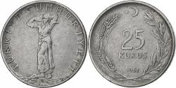 World Coins - Turkey, 25 Kurus, 1961, Stainless Steel, , KM:892.2