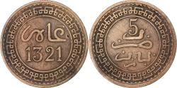 World Coins - Morocco, 'Abd al-Aziz, 1903, Paris, , Bronze, KM:16.3