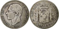 World Coins - Coin, Spain, Alfonso XII, 2 Pesetas, 1882, Madrid, , Silver, KM:678.2
