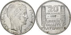 World Coins - France, 20 Francs, Turin, 1933, Paris, Rameaux longs, Silver,