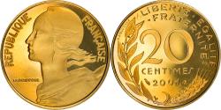 World Coins - Coin, France, Marianne, 20 Centimes, 2001, Paris, , Aluminum-Bronze