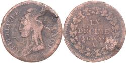 World Coins - Coin, France, Dupré, Decime, AN 5, Paris, , Copper, Gadoury:187