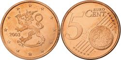 World Coins - Finland, 5 Euro Cent, Proof, 2003, Vantaa, Copper Plated Steel, , KM:100
