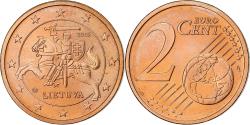 World Coins - Lithuania, 2 Centimes, 2015, Vilnius, Copper Plated Steel,