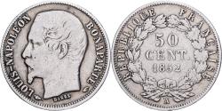 World Coins - France, Louis-Napoléon Bonaparte, 50 Centimes, 1852, Paris, Silver,