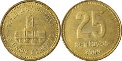 World Coins - Coin, Argentina, 25 Centavos, 2009