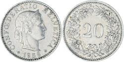 World Coins - Coin, Switzerland, 20 Rappen, 1956