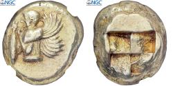 Ancient Coins - Mysia, Stater, ca. 550-470 BC, Kyzikos, Electrum, NGC, XF 5/5 4/5