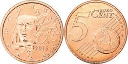 World Coins - France, 5 Euro Cent, 2015, BU, , Copper Plated Steel