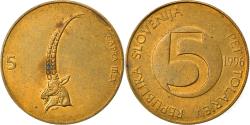 World Coins - Coin, Slovenia, 5 Tolarjev, 1996, , Nickel-brass, KM:6