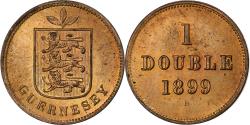 World Coins - Guernsey, Double, 1899, Heaton, Bronze, , KM:10