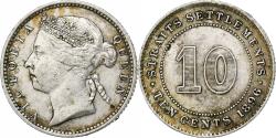 World Coins - Coin, Straits Settlements, Victoria, 10 Cents, 1896, , Silver, KM:11