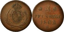 World Coins - Coin, German States, SAXONY-ALBERTINE, Friedrich August I, 4 Pfennig, 1808