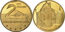 World Coins - Belgium, Token, 100 Cygnes, Lavaux-Sainte-Anne, 1982, Copper,