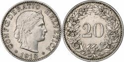 World Coins - Switzerland, 20 Rappen, Libertas, 1913, Bern, Nickel, , KM:29