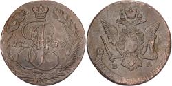 World Coins - Russia, Catherine II, 5 Kopeks, 1770, Ekaterinbourg, Copper, , KM:59.3